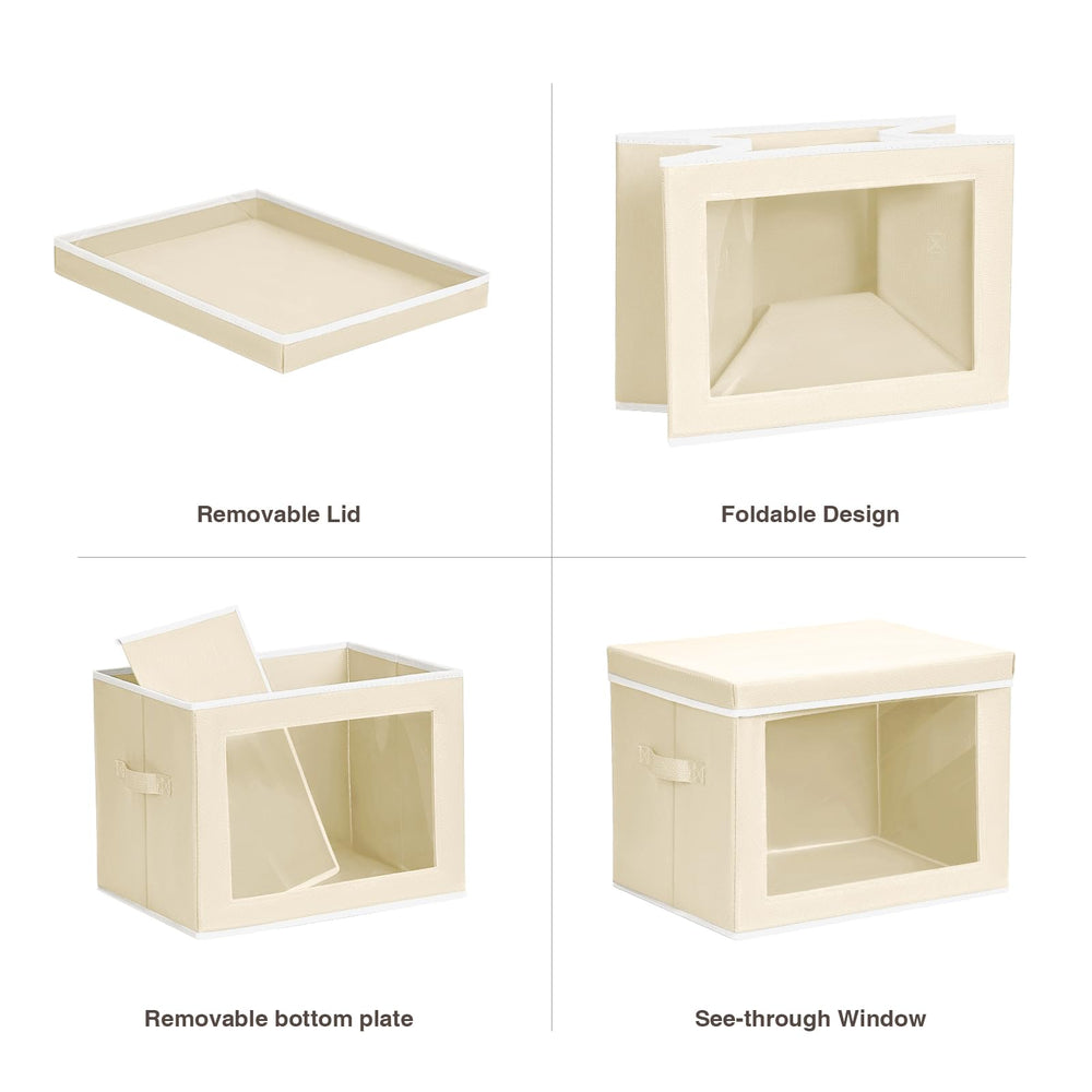 Homsorout boîte beige en situation salon pour rangement décoratif
