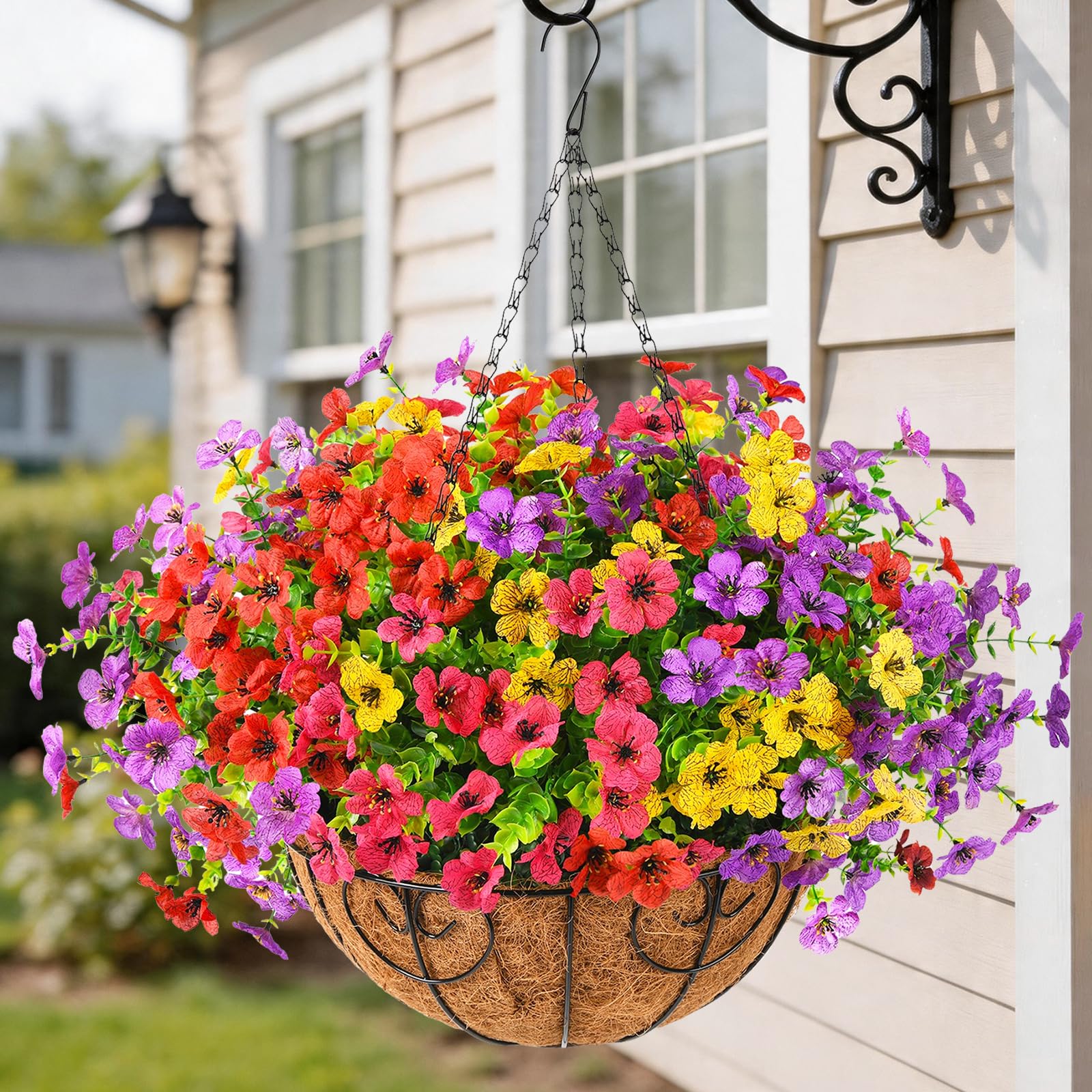 Homsunny panier suspendu face montrant aspect naturel et couleurs durables