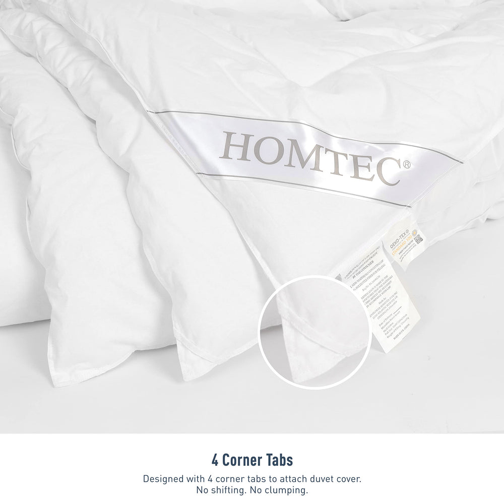 HOMTEC couette à l'échelle sur lit, montre dimensions Full