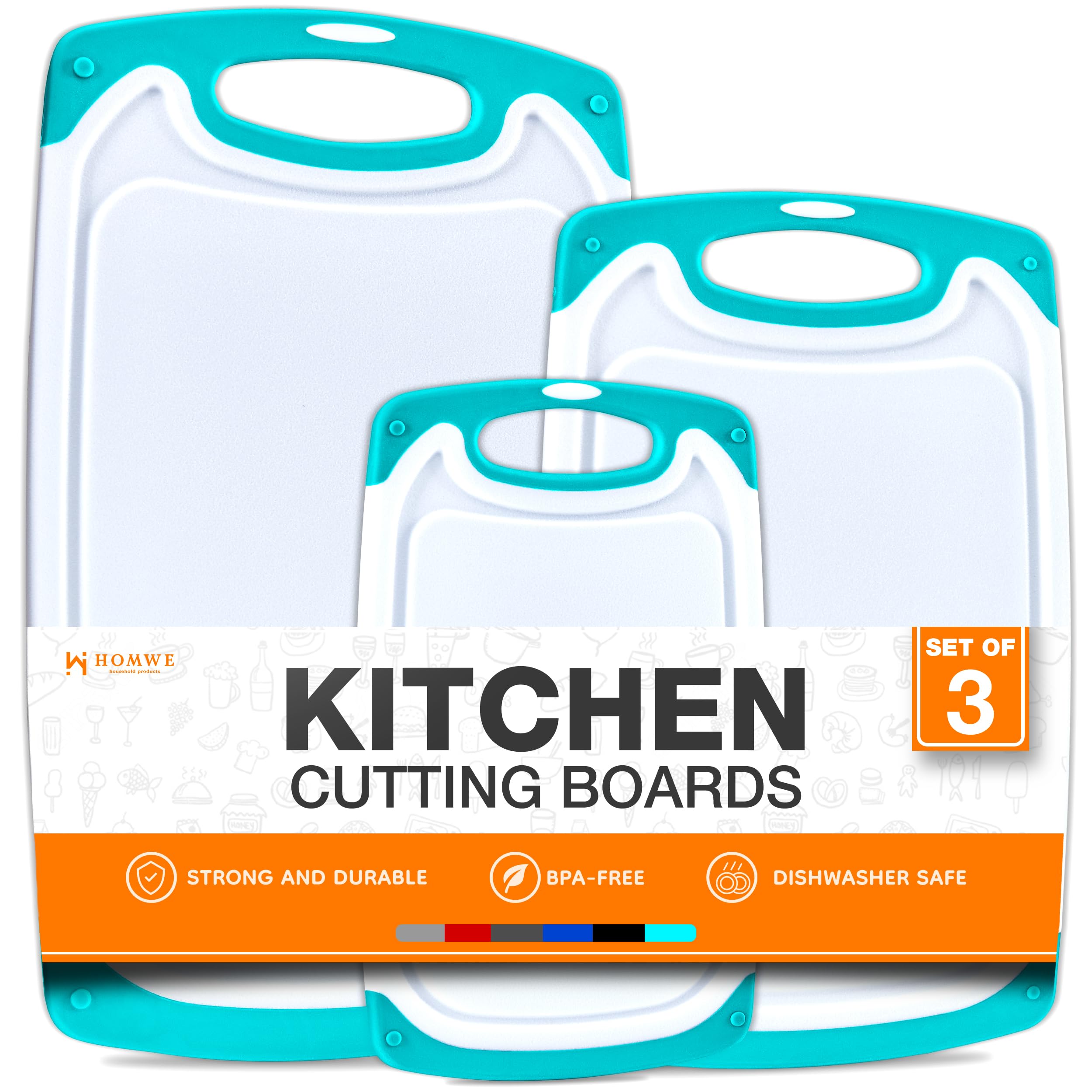 HOMWE planche avant-packaging montrant couleur aqua et finition durable