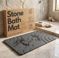 HOMY BLISS face avant du tapis de bain gris foncé, absorption rapide