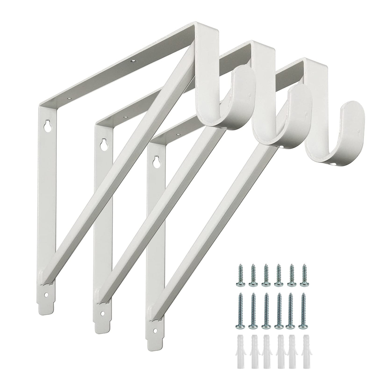Homydom support face avant blanc montrant fixation solide et intégration esthétique