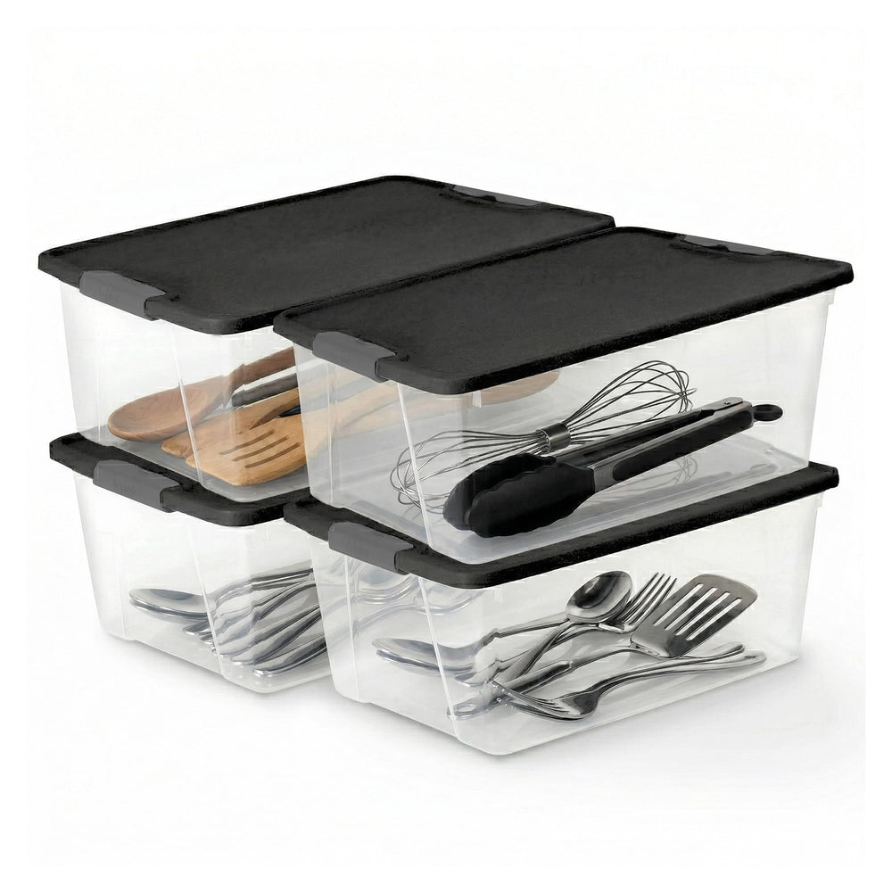 HOMZ boîte face avant transparente montrant contenu et organisation facile