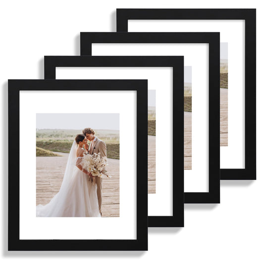 Hongkee cadre 11x14 face avant montrant finition noire et verre protecteur