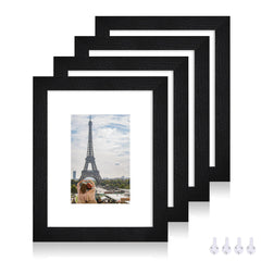 Hongkee cadre 8x10 face avant noir rustique, finition élégante et protectrice