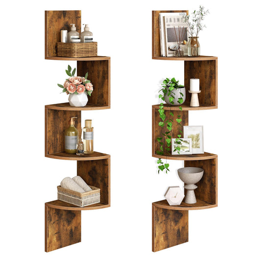 HOOBRO étagère d'angle face visible optimisant coin et décor
