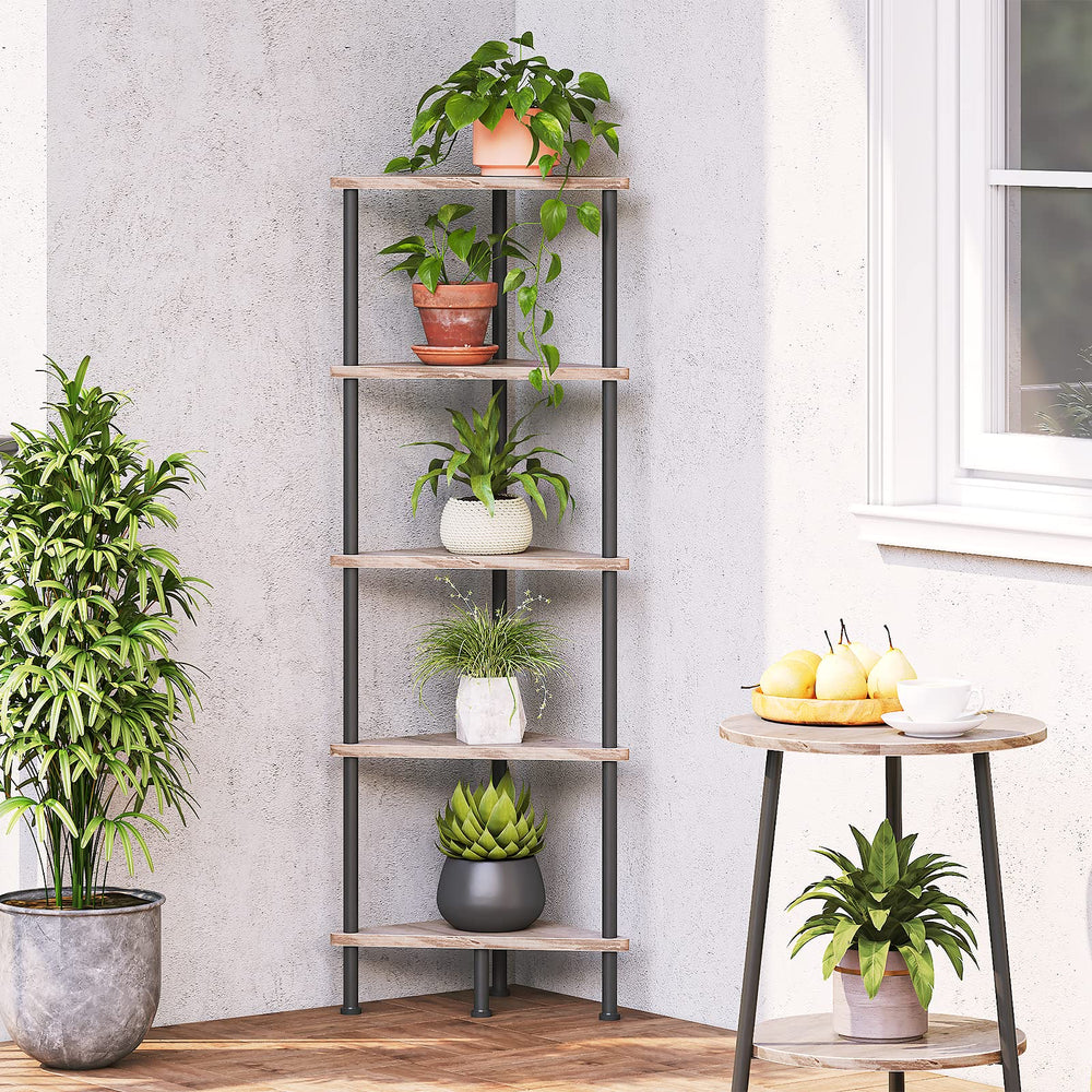 HOOBRO étagère utilisée pour plantes et livres illustrant polyvalence
