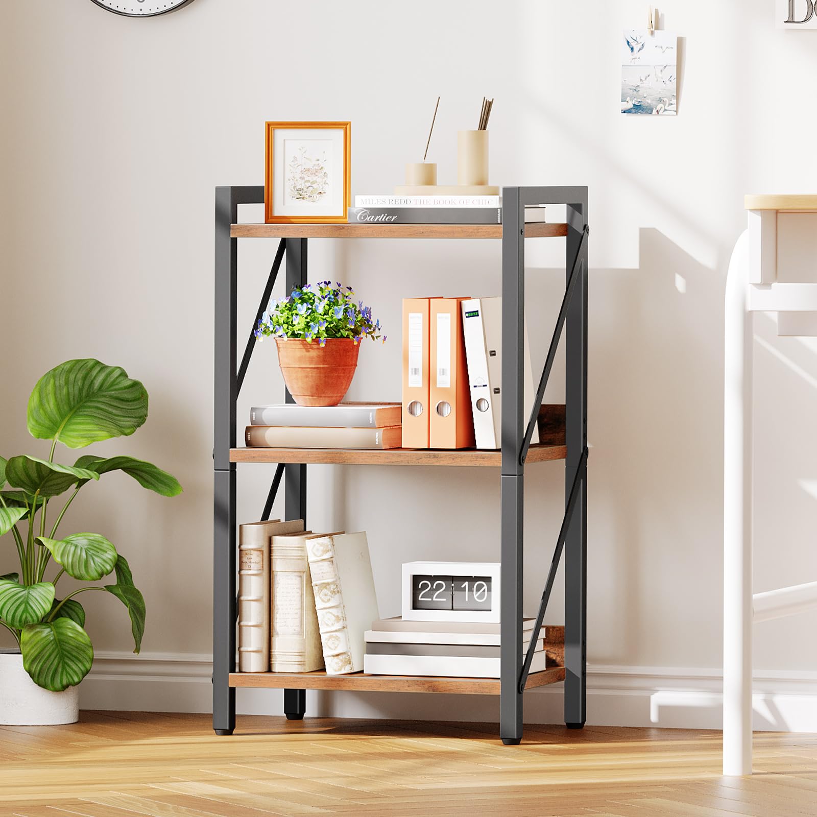 HOOBRO étagère côte à côte avec chaise pour évaluer taille et proportion