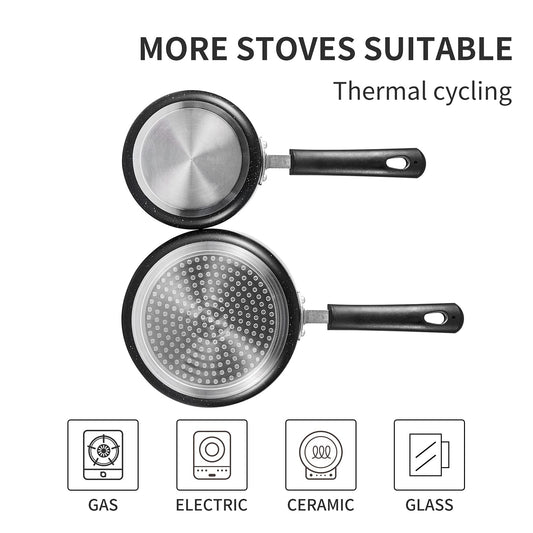 HooJay couvercles en verre trempé avec vapeur visible, contrôle facile de cuisson