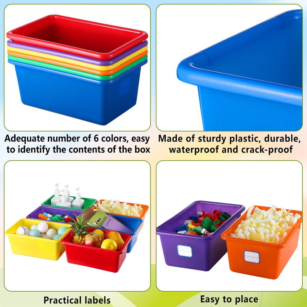 Hoolerry bacs utilisés en classe pour ranger livres et jouets, gain de temps