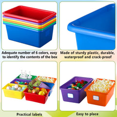 Hoolerry bacs utilisés en classe pour ranger livres et jouets, gain de temps