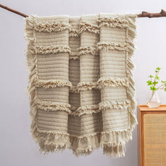 HORIMOTE HOME vue de face du plaid élégant et doux, ajoute du style
