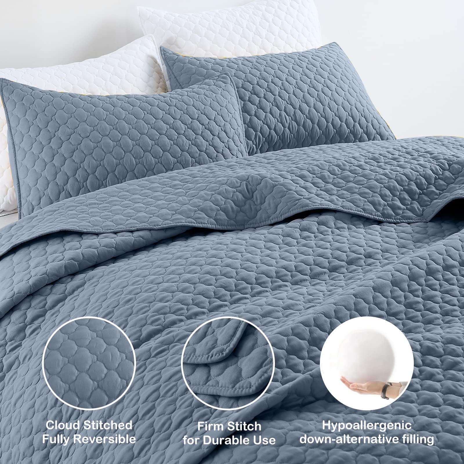 HORIMOTE HOME taies et couette posées, ensemble coordonné pratique