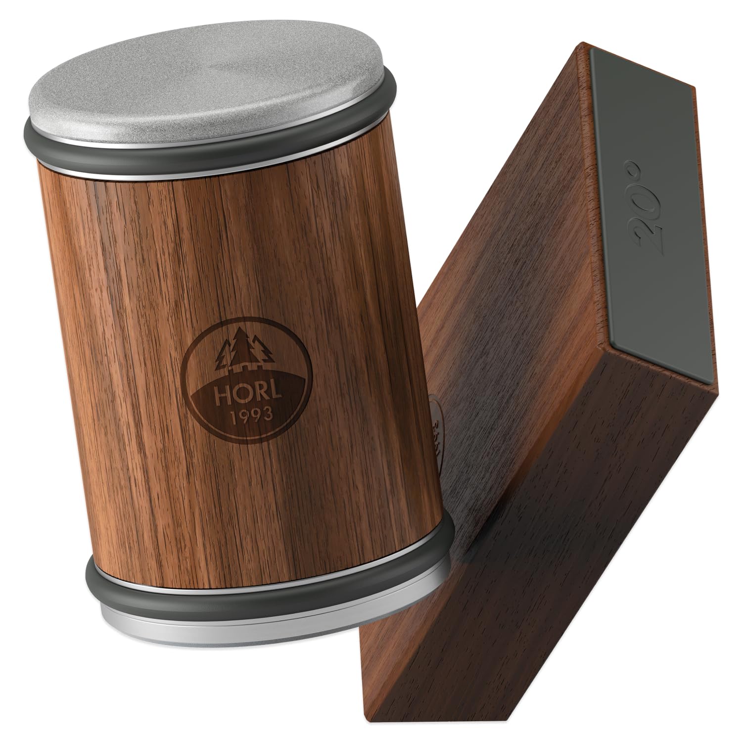 HORL 2 vue frontale en noyer, design robuste et ergonomique