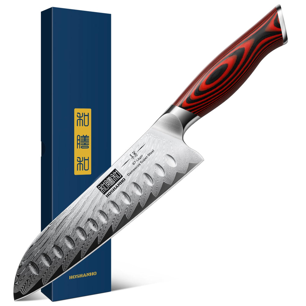 HOSHANHO emballage du santoku montrant coffret et présentation premium