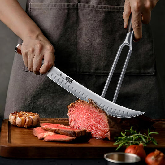 HOSHANHO gros plan de la lame en acier japonais, tenue de coupe durable
