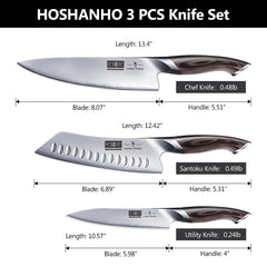 HOSHANHO lames profilées en acier japonais montrant tranchant et finition