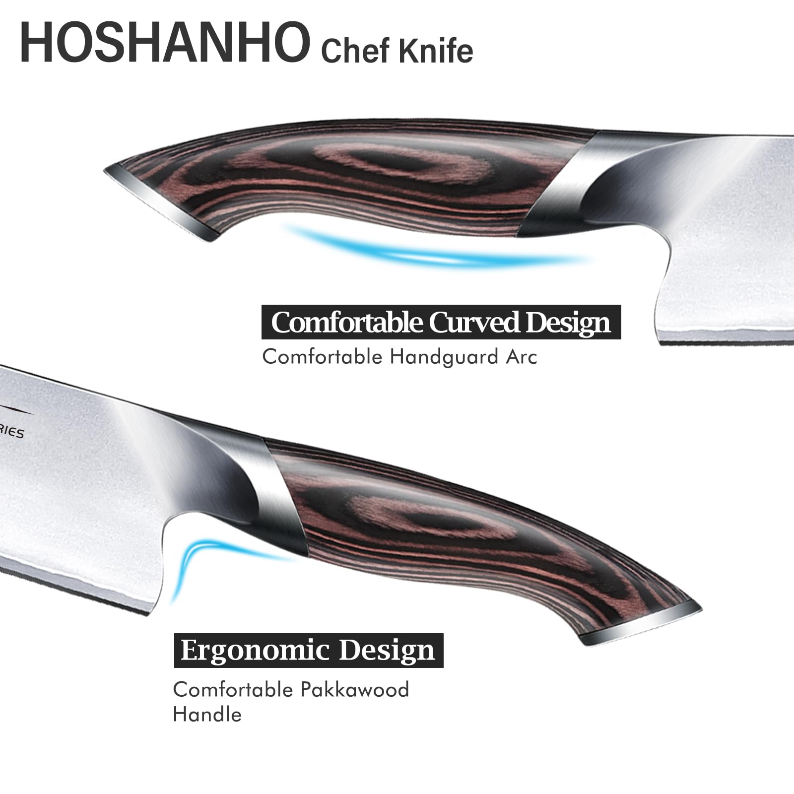 HOSHANHO manche en bois profilé pour confort et prise sûre