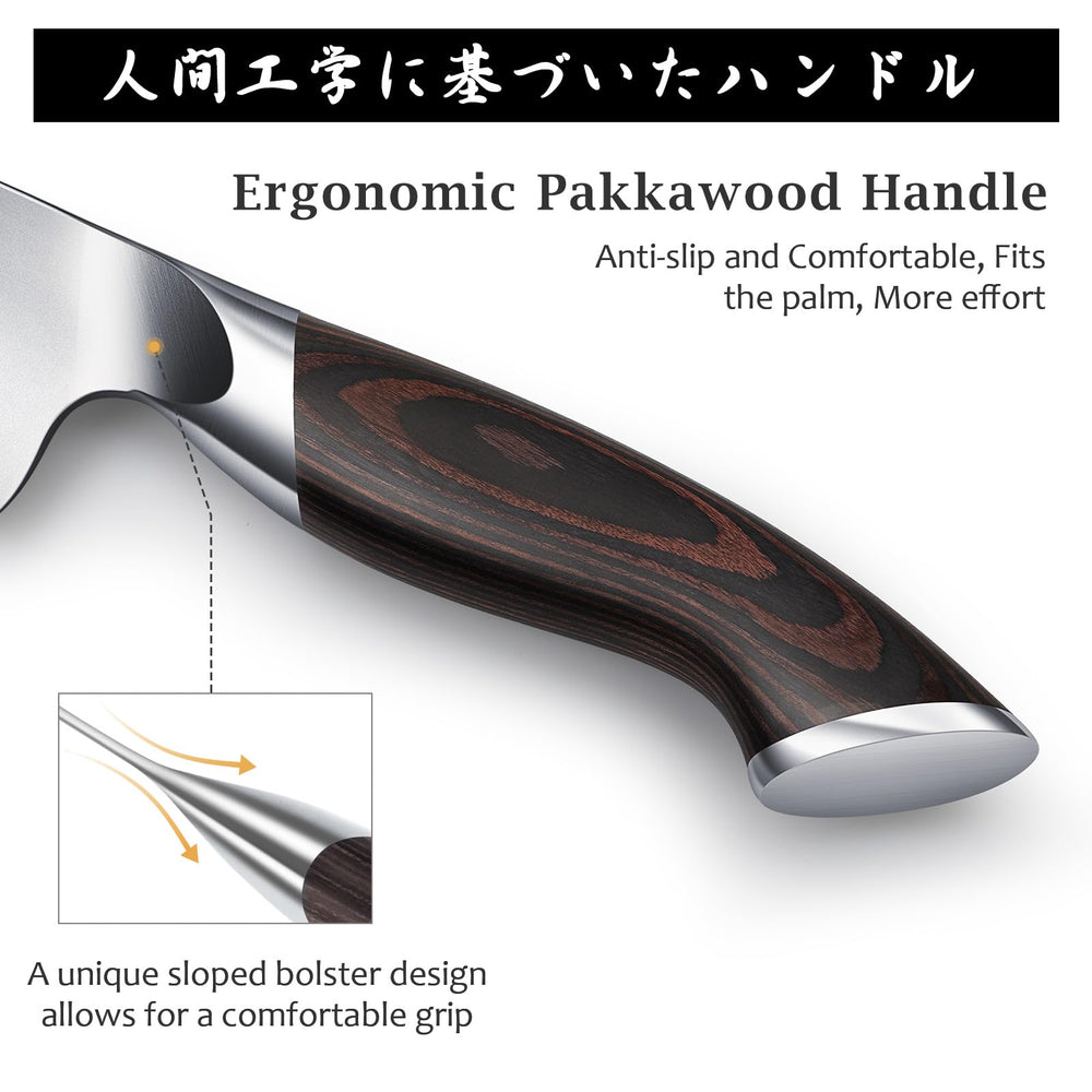 HOSHANHO manche en pakkawood ergonomique offrant confort et meilleur contrôle