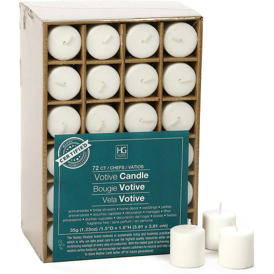 Hosley paquet de 72 votives blanches — valeur pour événements