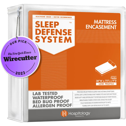 HOSPITOLOGY PRODUCTS housse matelas face avant montrant ajustement sécurisé