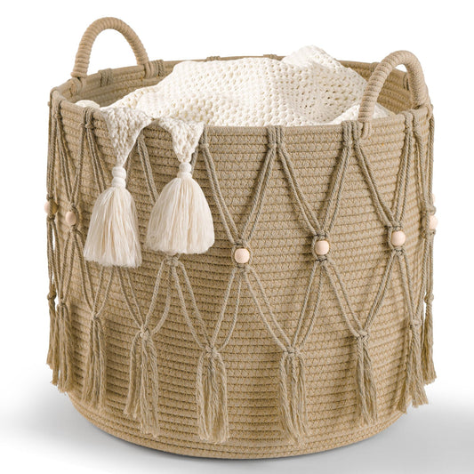 HOSROOME panier face avant beige montrant rangement élégant