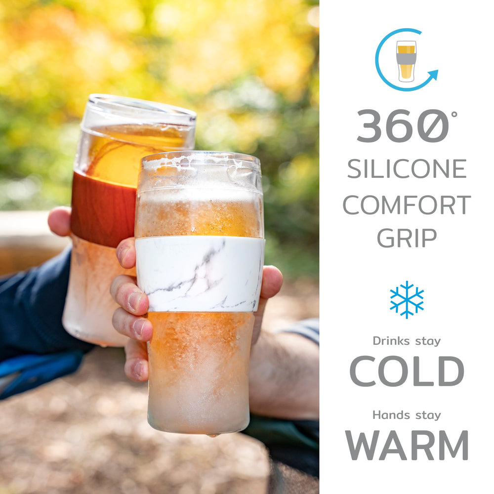 Host Freeze verre rempli de bière, conservation optimale de la fraîcheur