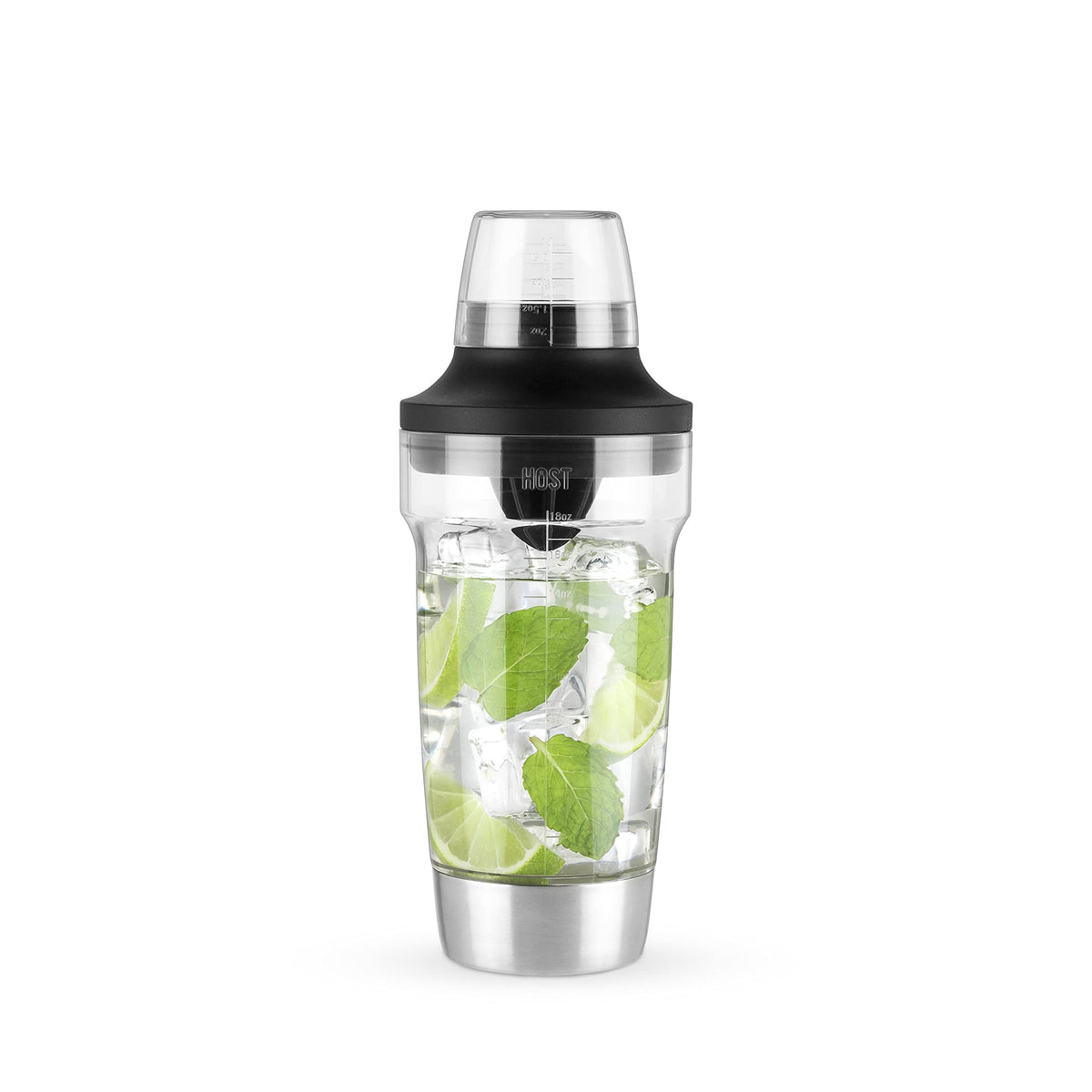 Host vue de face du shaker 18 oz montrant design et ouverture pratique