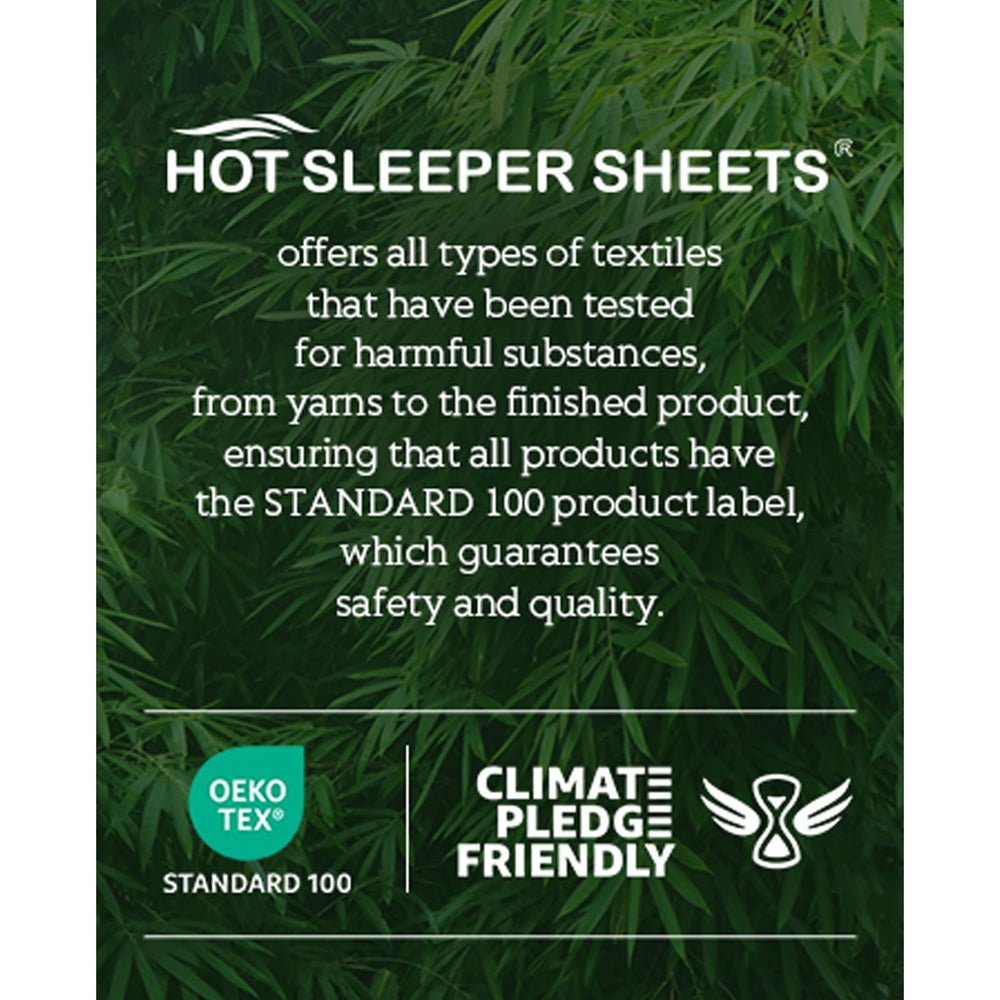 HOT SLEEPER SHEETS échantillon de fibres de bambou montrant respirabilité