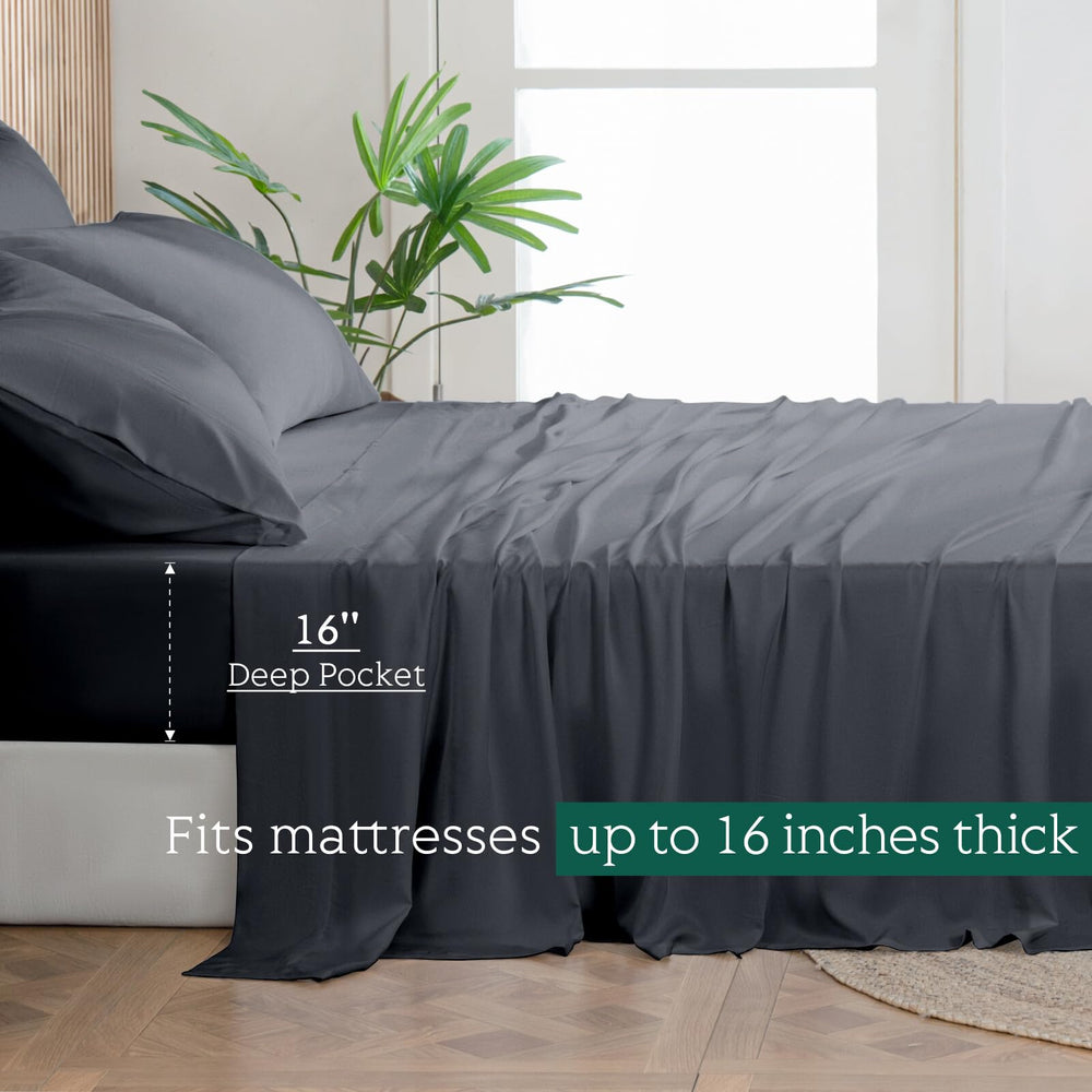 HOT SLEEPER SHEETS housse ajustée sur matelas épais montrant maintien sécurisé