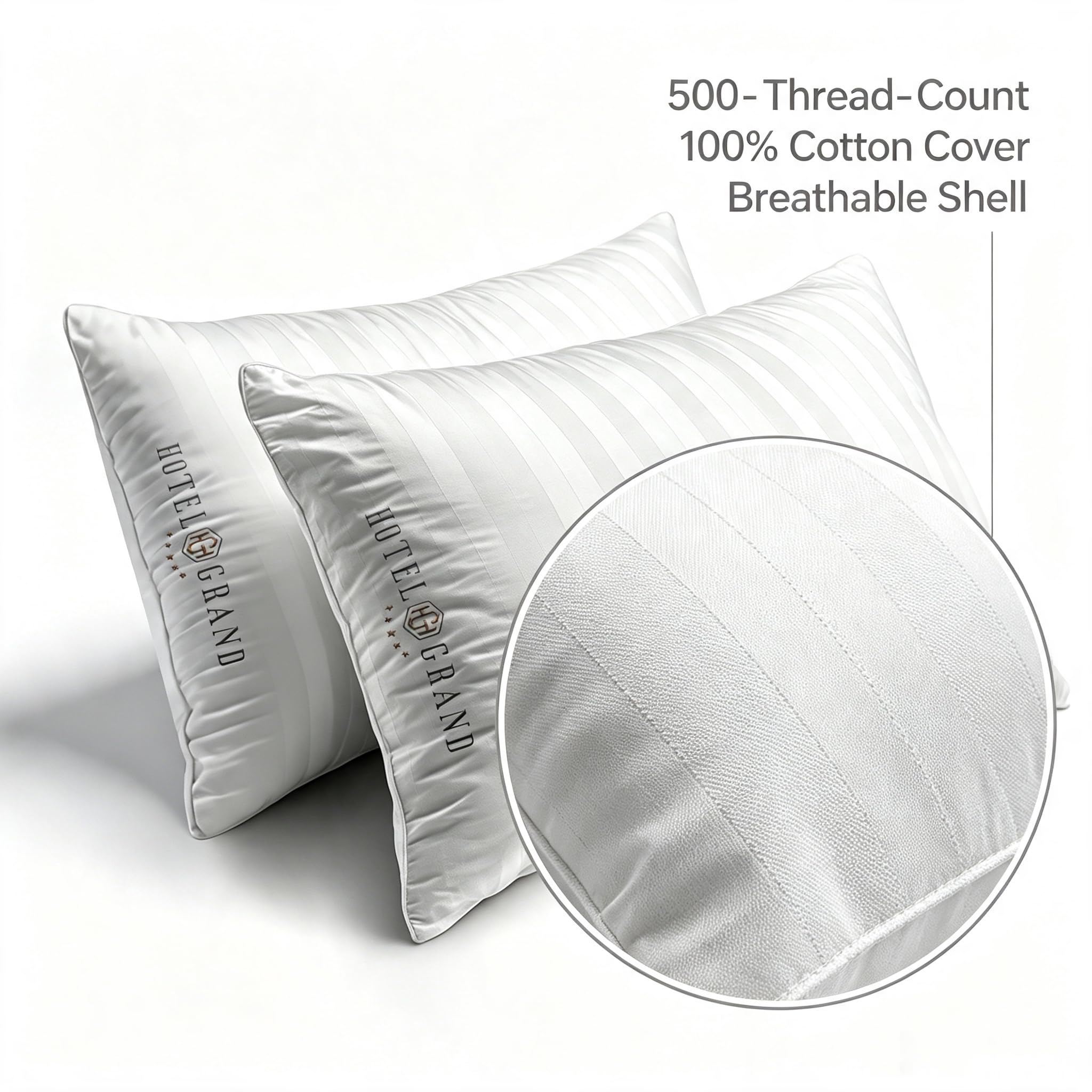 Hotel Grand vue du contenu plume et duvet traités garantissant douceur naturelle