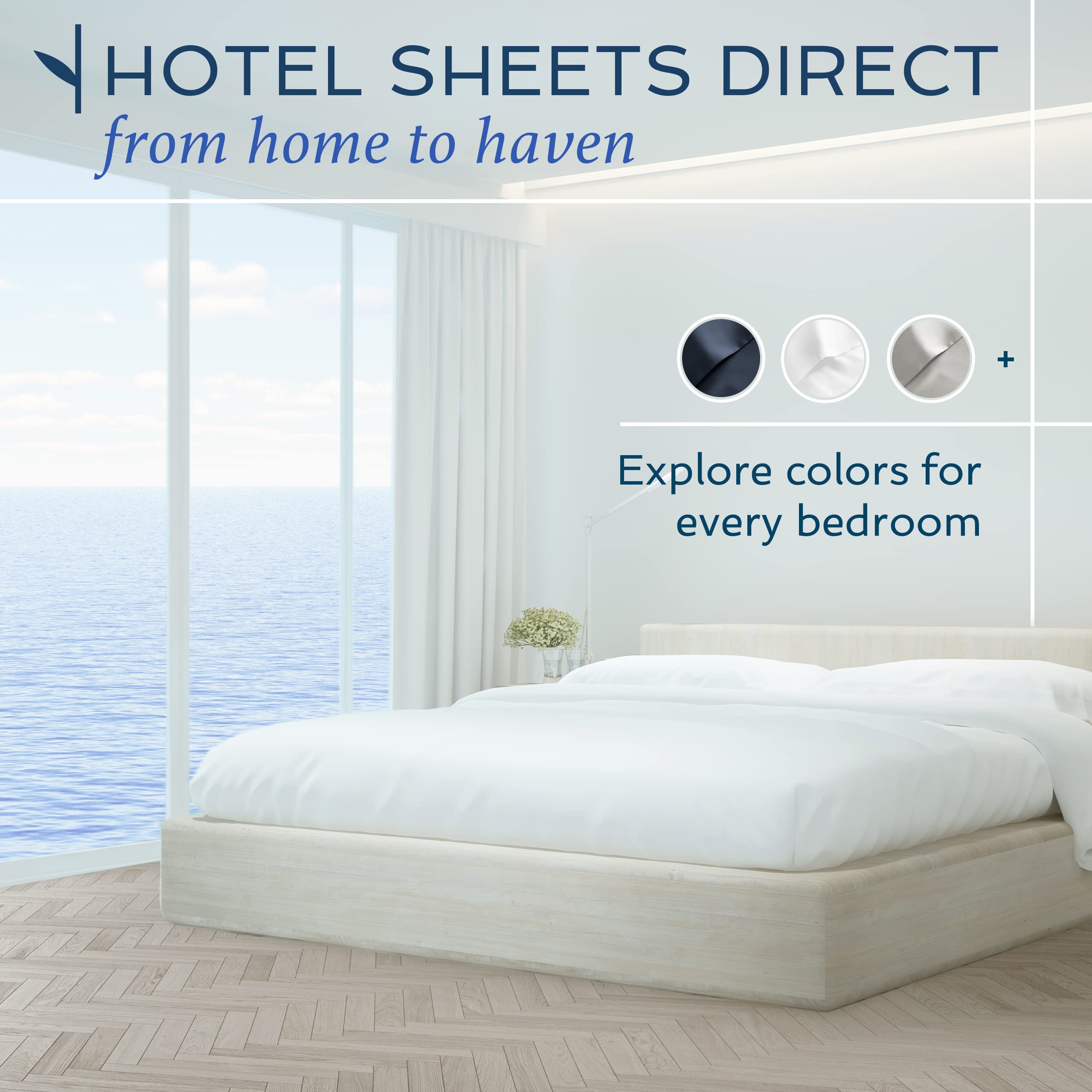 Hotel Sheets Direct emballage et étiquette montrant certification OEKO-TEX