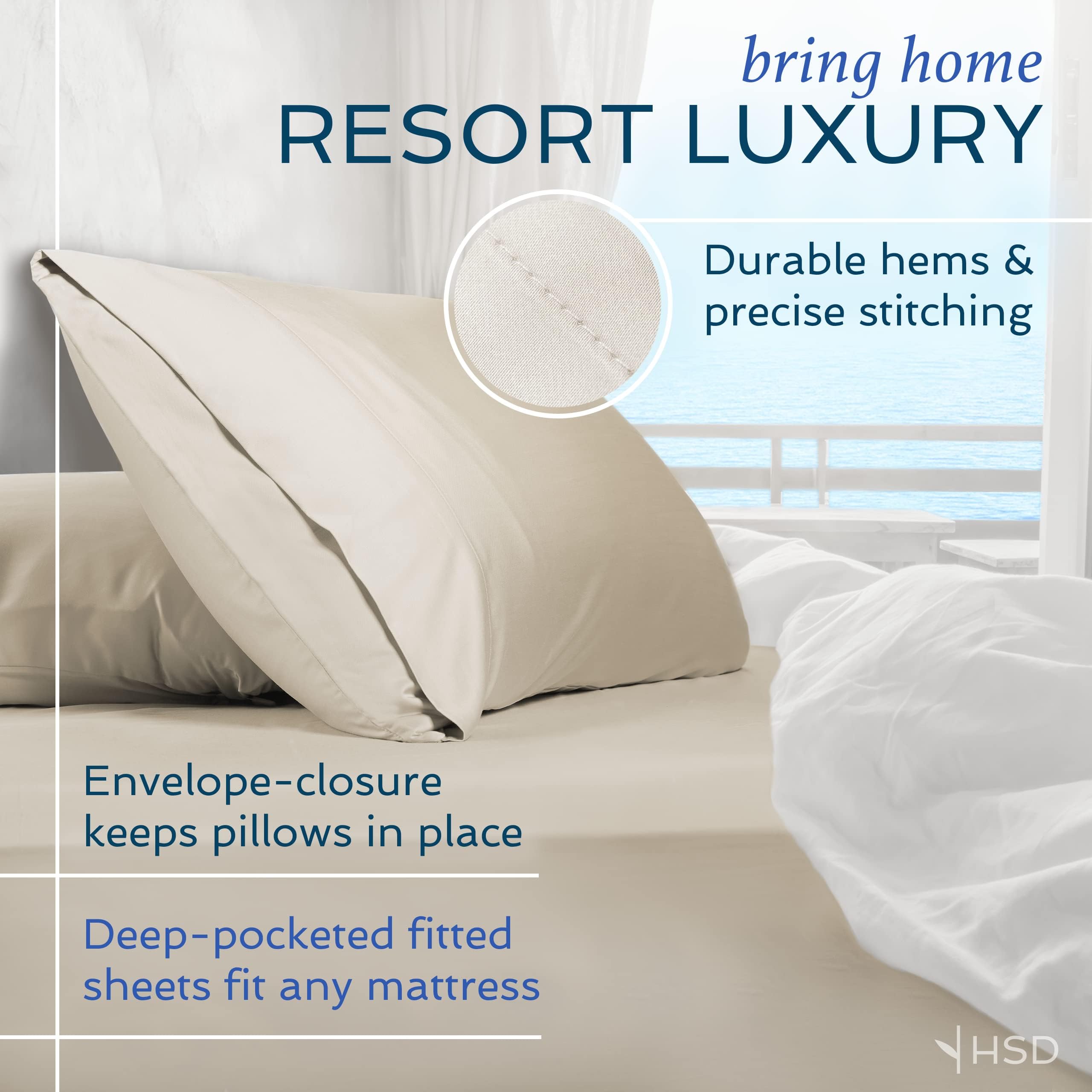 Hotel Sheets Direct taies d'oreiller détail couture pour durabilité
