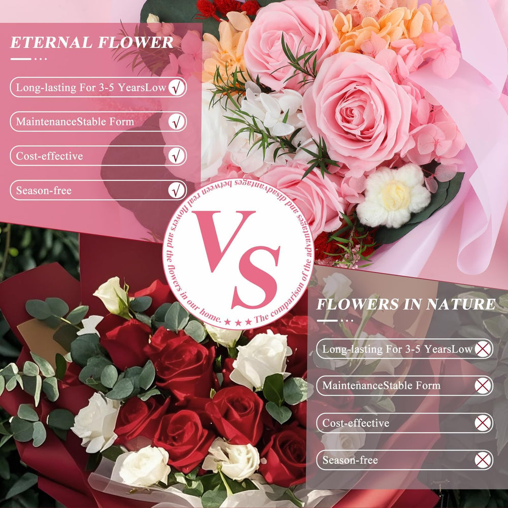 HOTKBO bouquet posé sur une coiffeuse, apporte une touche romantique
