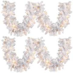 Hotop guirlande blanche face montrant design sapin et aspect enneigé