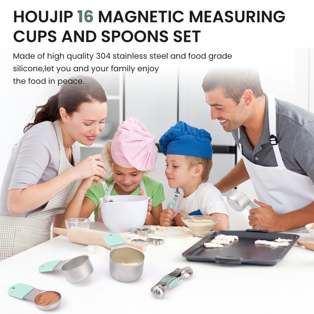 HOUJIP cuillère double-face montrant extrémités pour liquide et sec