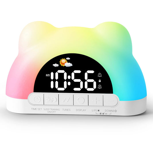 Hournor visage avant de l'horloge enfant, design ours apaisant