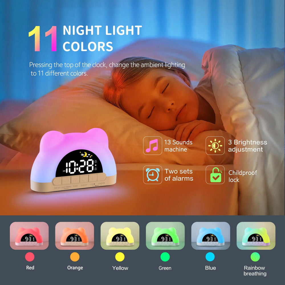 Hournor veilleuse montrant plusieurs couleurs, personnalisation réconfortante