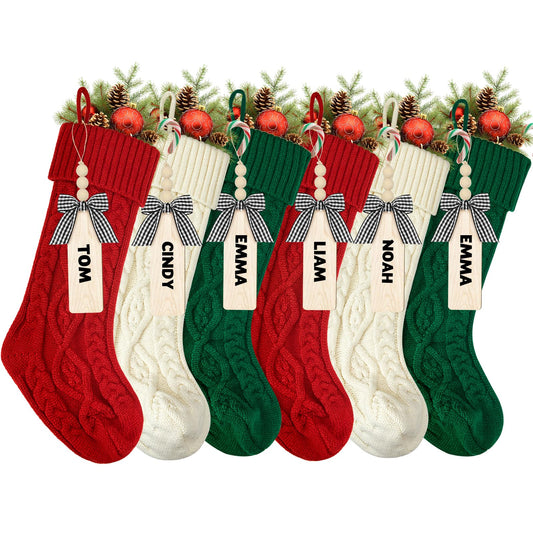 houscly chaussette de Noël face avant montrant motif et couleurs festives