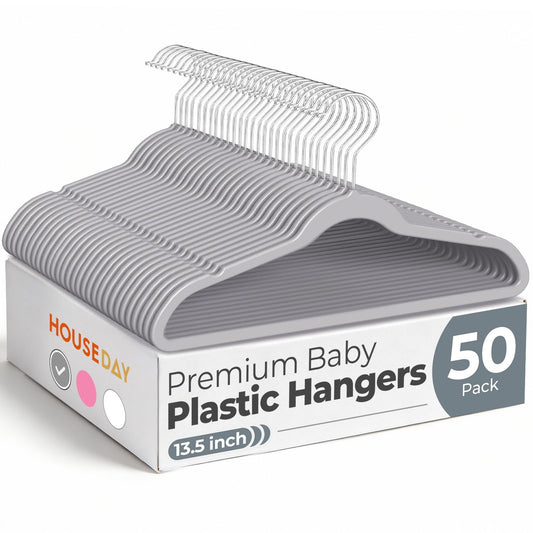 HOUSE DAY ensemble de 50 cintres gris pour organiser rapidement la penderie