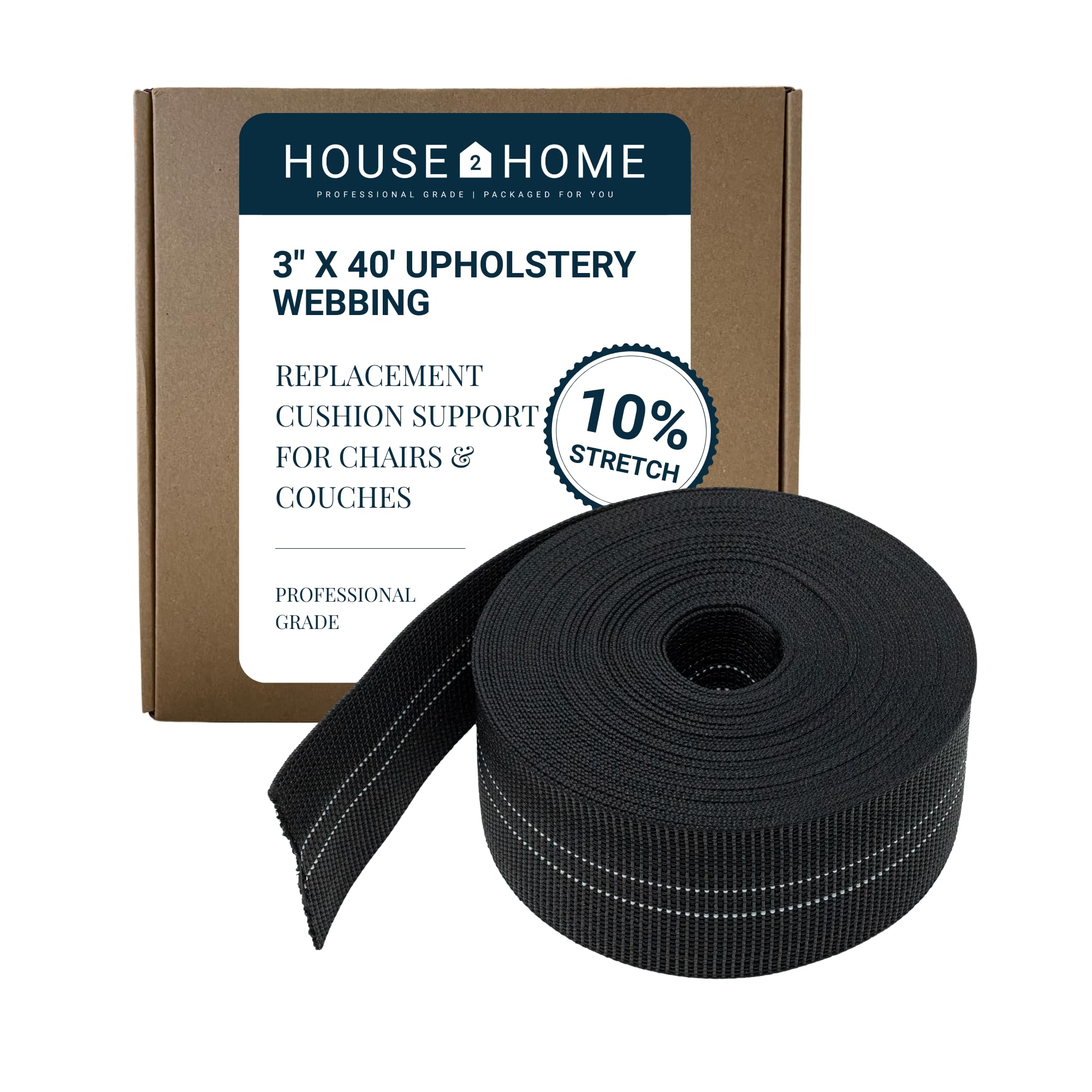 House2Home rouleau complet de sangle 3 pouces bénéfice support durable