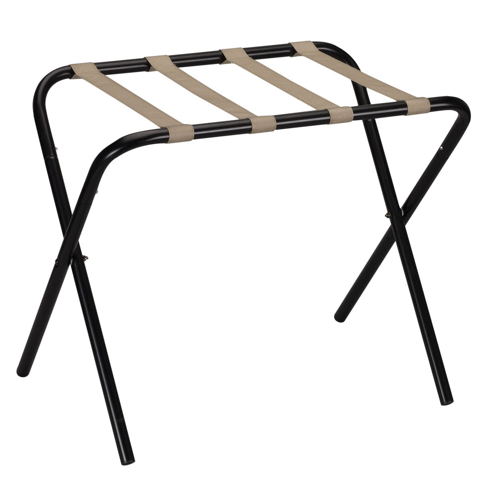 Household Essentials vue avant du porte-bagages noir et kaki, support stable