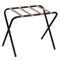 Household Essentials vue avant du porte-bagages noir et kaki, support stable