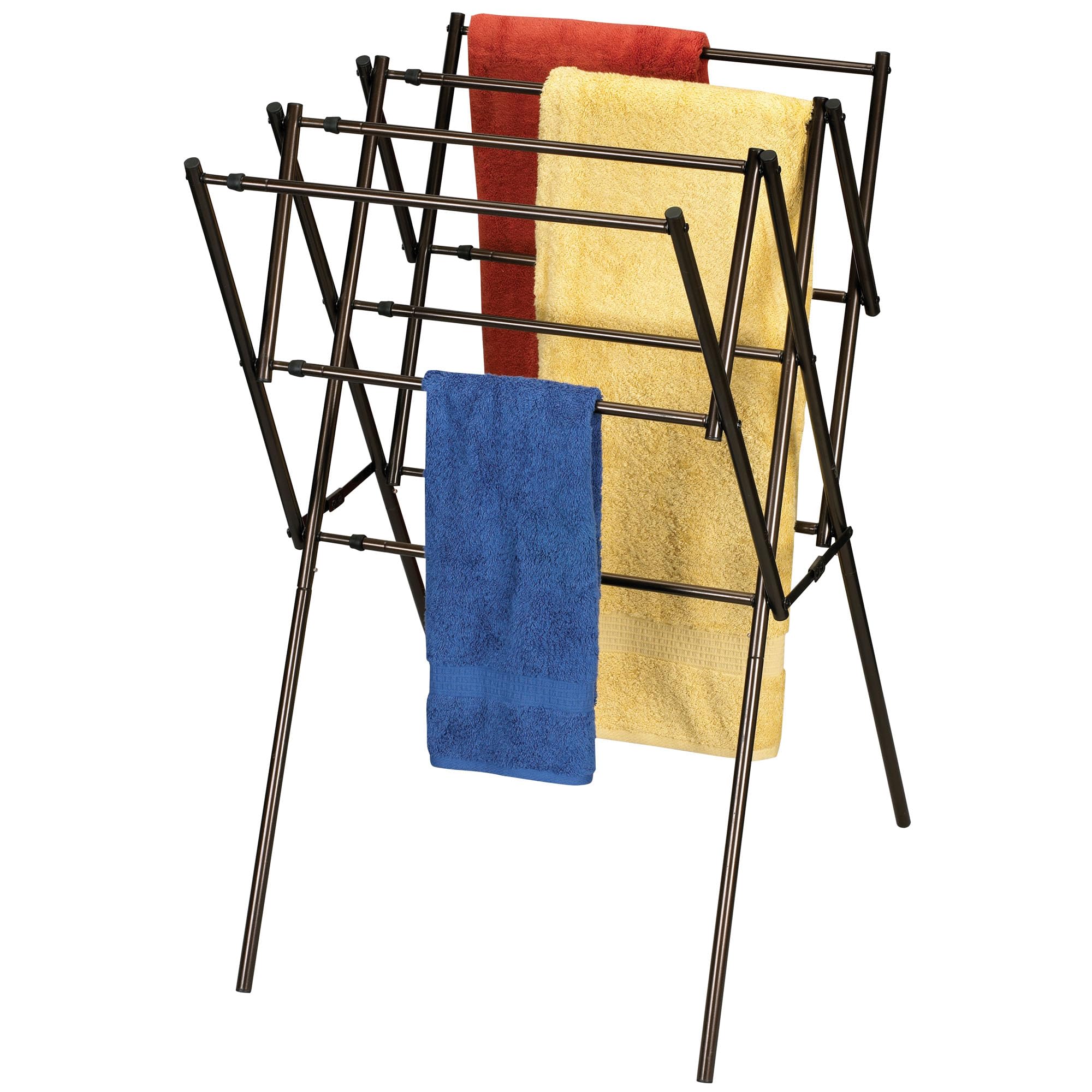 Household Essentials séchoir plié rangé derrière une porte pour rangement discret