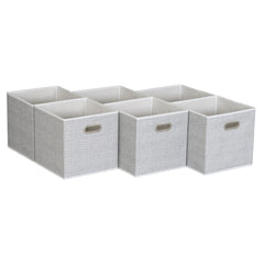 Household Essentials cube de rangement face montrant design neutre et gain de place