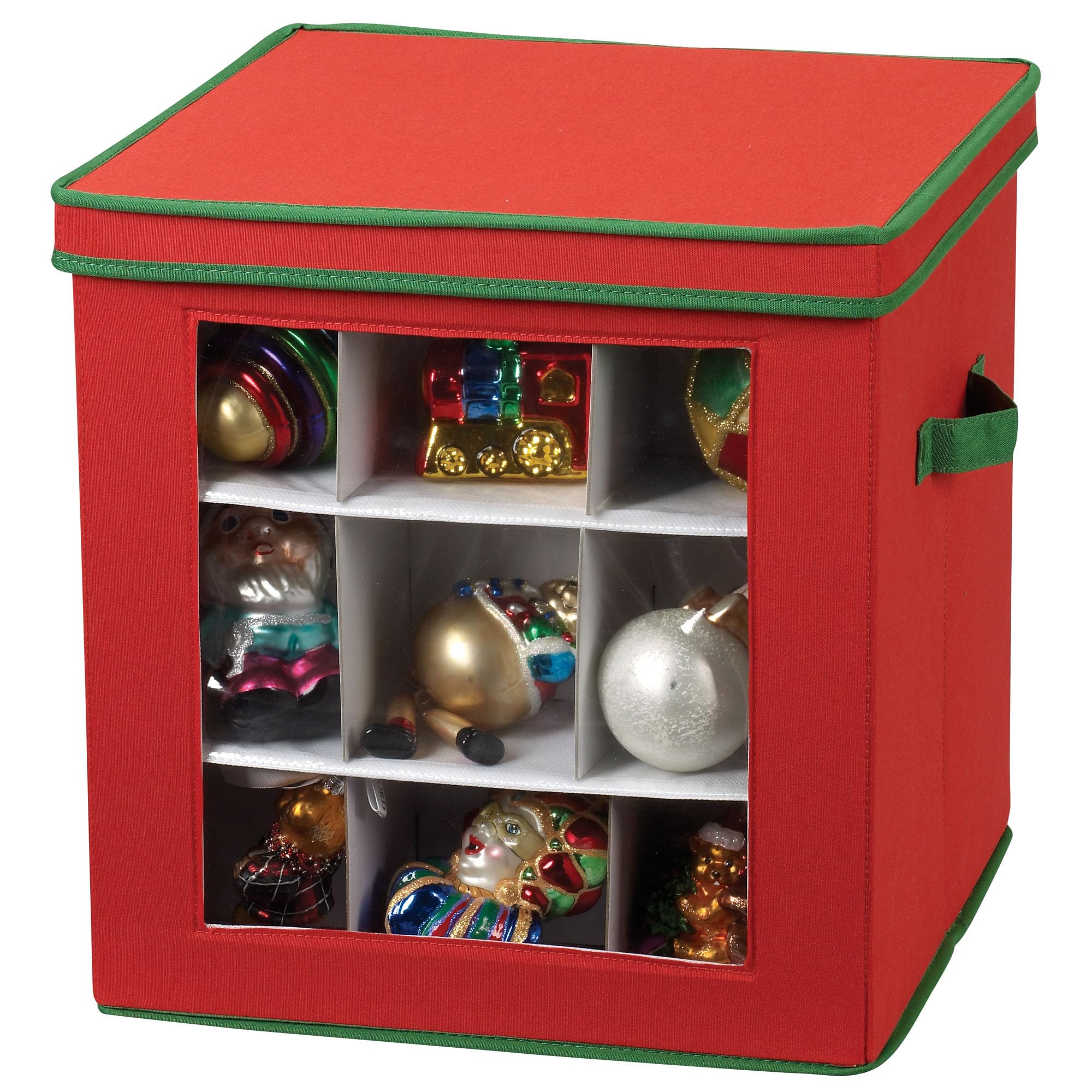Household Essentials boîte remplie d'ornements, rangement sécurisé et festif