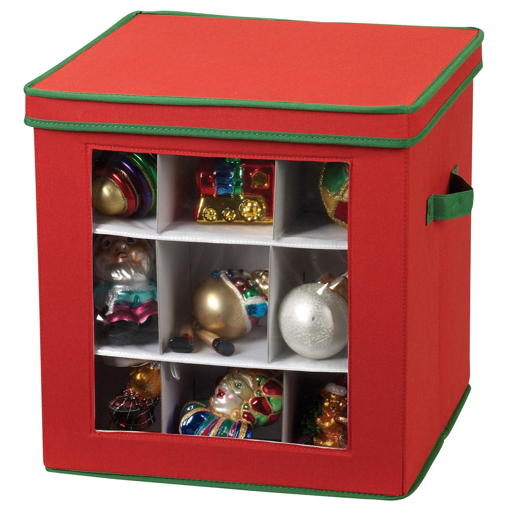 Household Essentials boîte remplie d'ornements, rangement sécurisé et festif