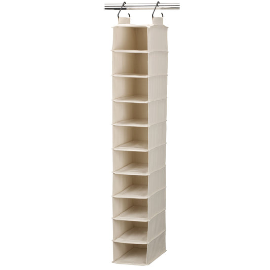 Household Essentials face avant de l'organiseur suspendu montrant 10 cubbies pour gain de place