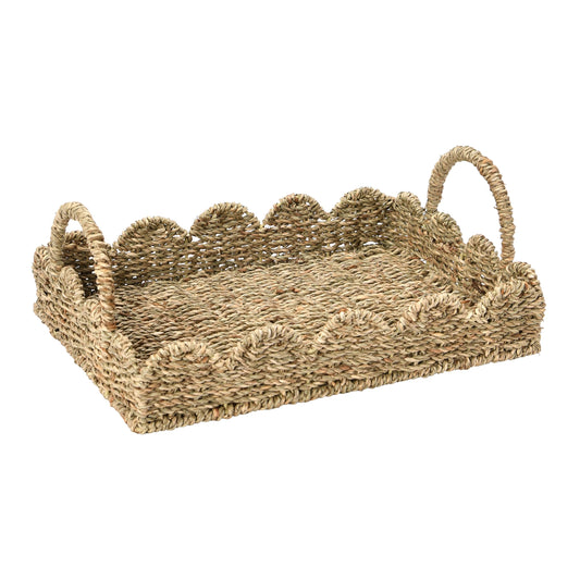 Household Essentials plateau face avant montrant finition naturelle et rangement élégant