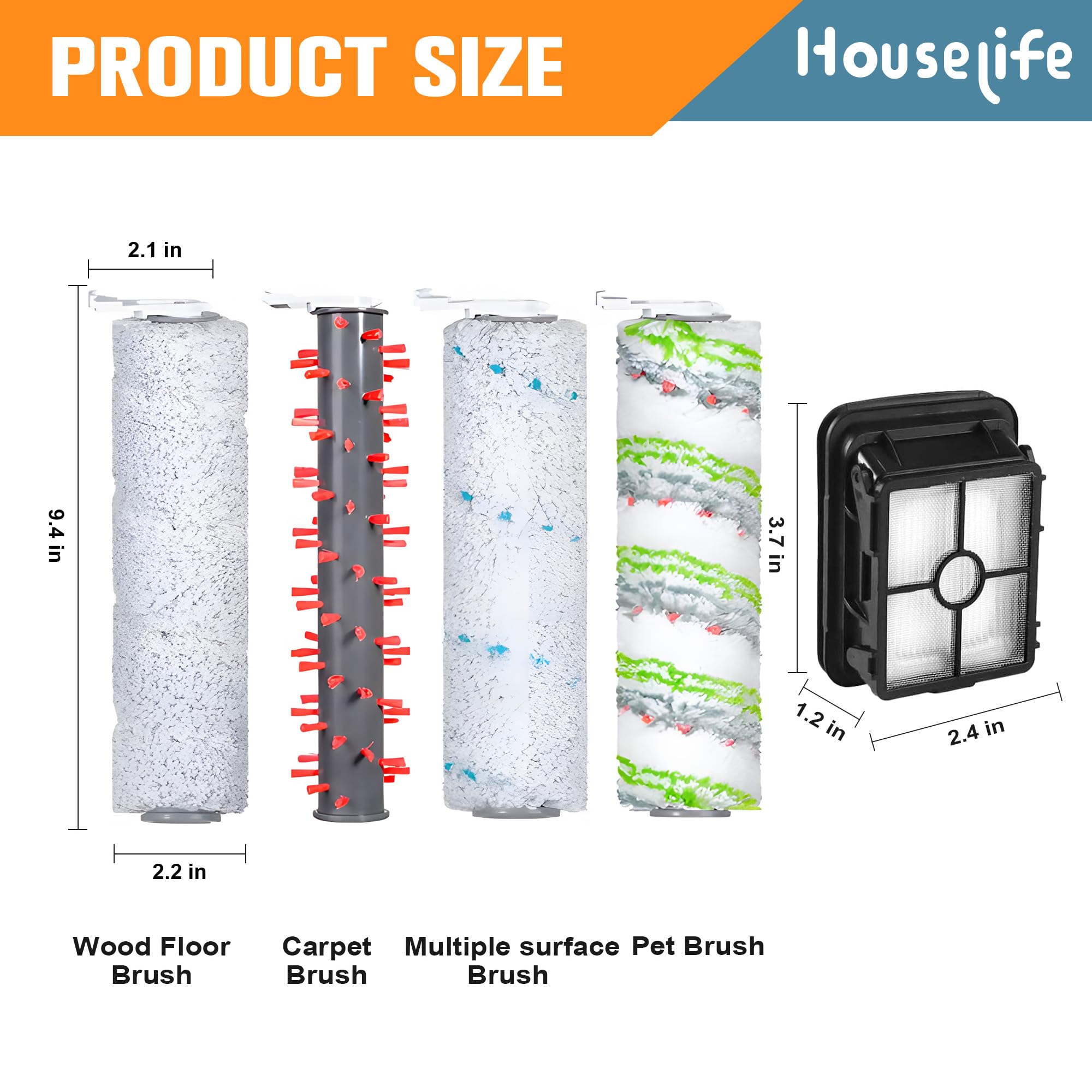 Houselife filtres double vue remplaçables, maintien de l'aspiration et propreté